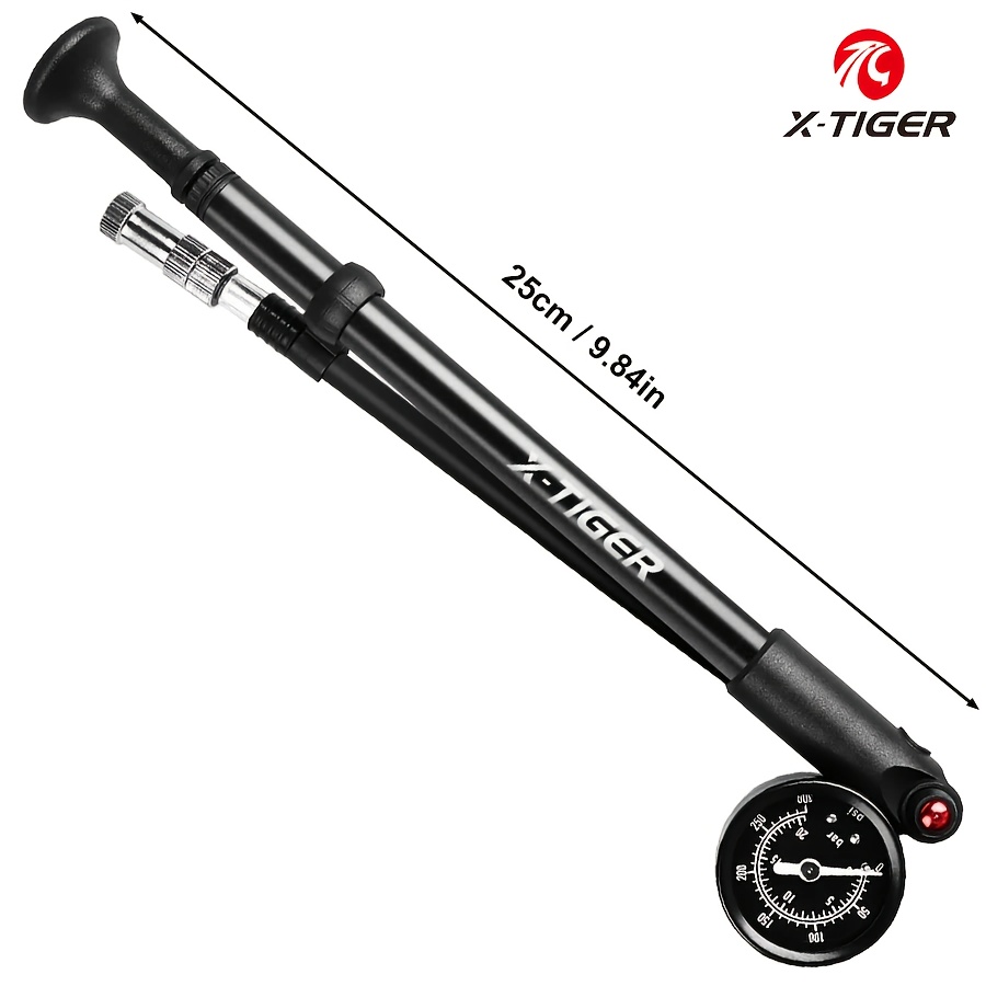 Image of X-tiger 300psi Bicycle Pump High-pressure Front Fork Pump Tire Air Inflator Pump Mtb Road Schrader Valve Bike Pump