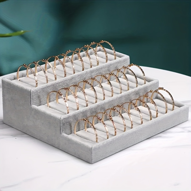 TEMU 3-tier Elegant Suitable For Necklaces, Bracelets, Pendants & Watches Display Stand With Layered Shelves - Compact Jewelry Organizer Tabletop