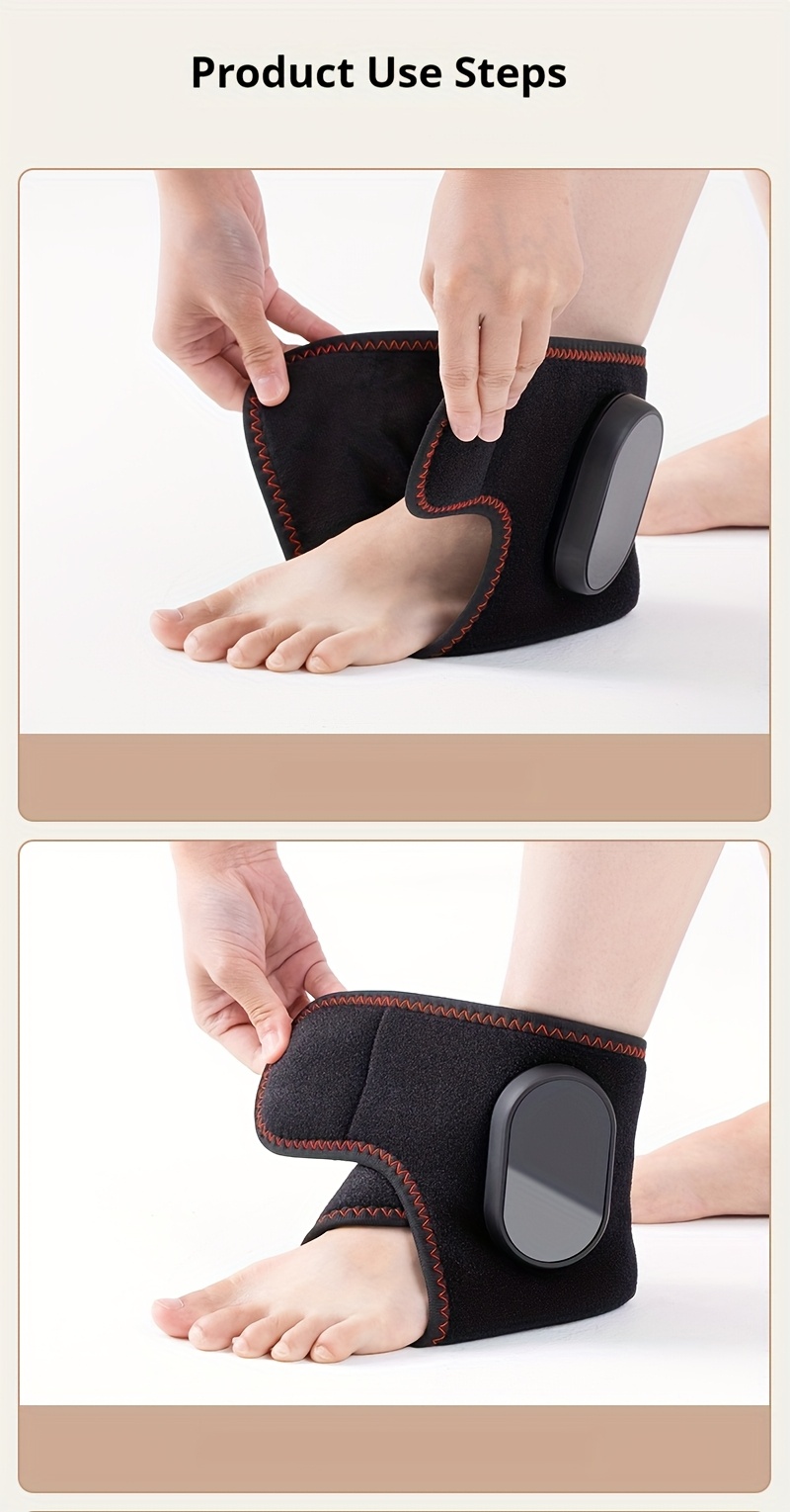 Certified Foot Massager with Three Vibration Modes, a Wireless Portable 3-In-1 Device, Featuring Heated Ankle Wraps, Three Settings, And Three Heat Levels 10 Foot Massager with Three Vibration Modes, a Wireless Portable 3-In-1 Device, Featuring Heated Ankle Wraps, Three Settings, And Three Heat Levels