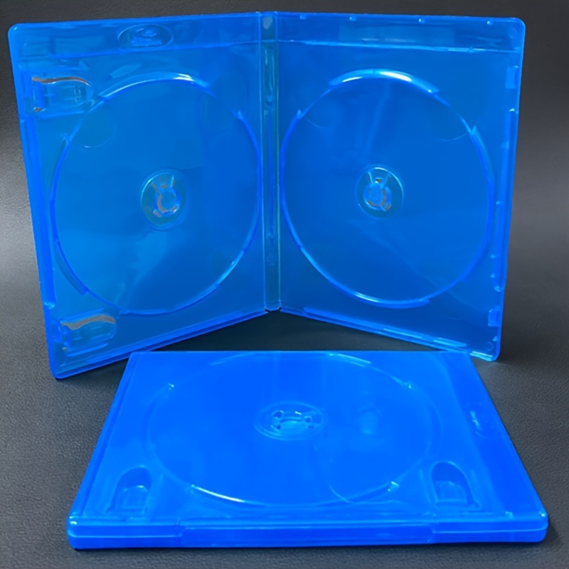 

1pc Pp Material Blue Cd/dvd Storage Case With Clear Sleeves - Scratch-resistant Double Disc Holder For Movies, Games & Music - Portable & Protective For Car, Home, Office, Travel