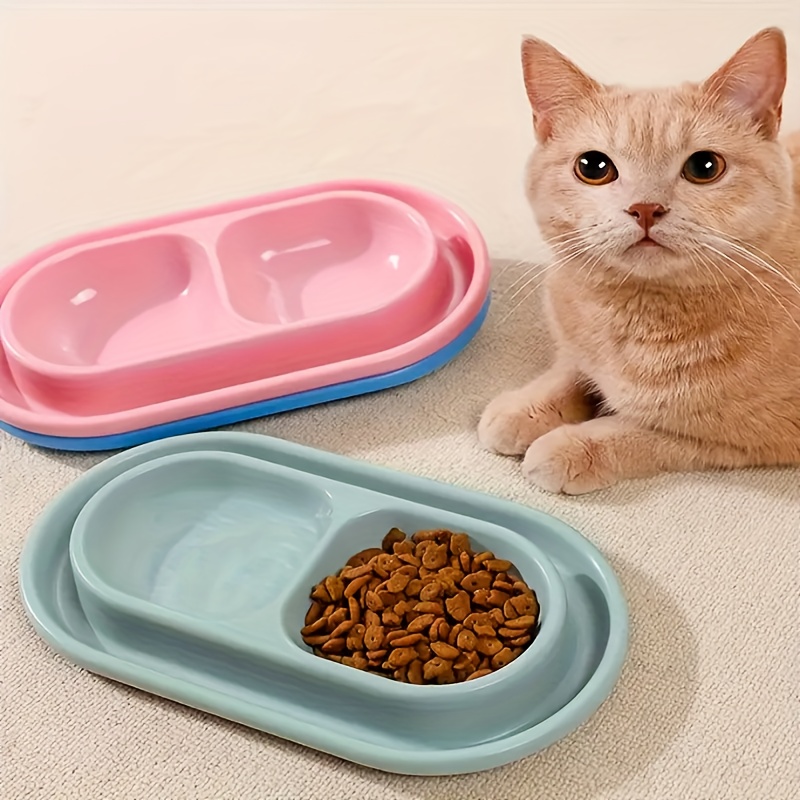 

Anti-ant Dual Pet Bowls For Cats - Waterproof Outdoor Feeding Station, Durable Plastic Cat Food & Water Dishes