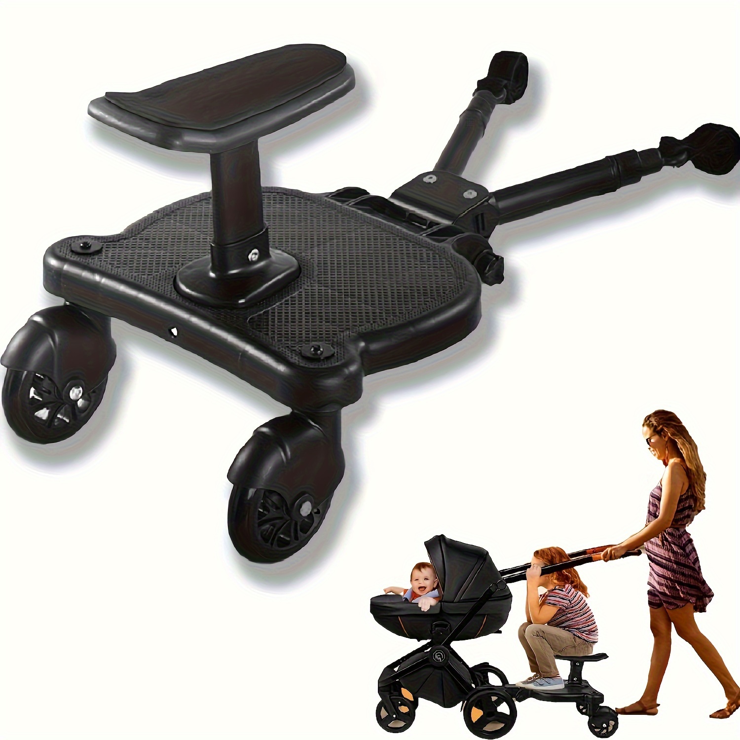 2 in 1 Scooter with Detachable Seat Fit Supports Up to 55lbs PP Material Travel