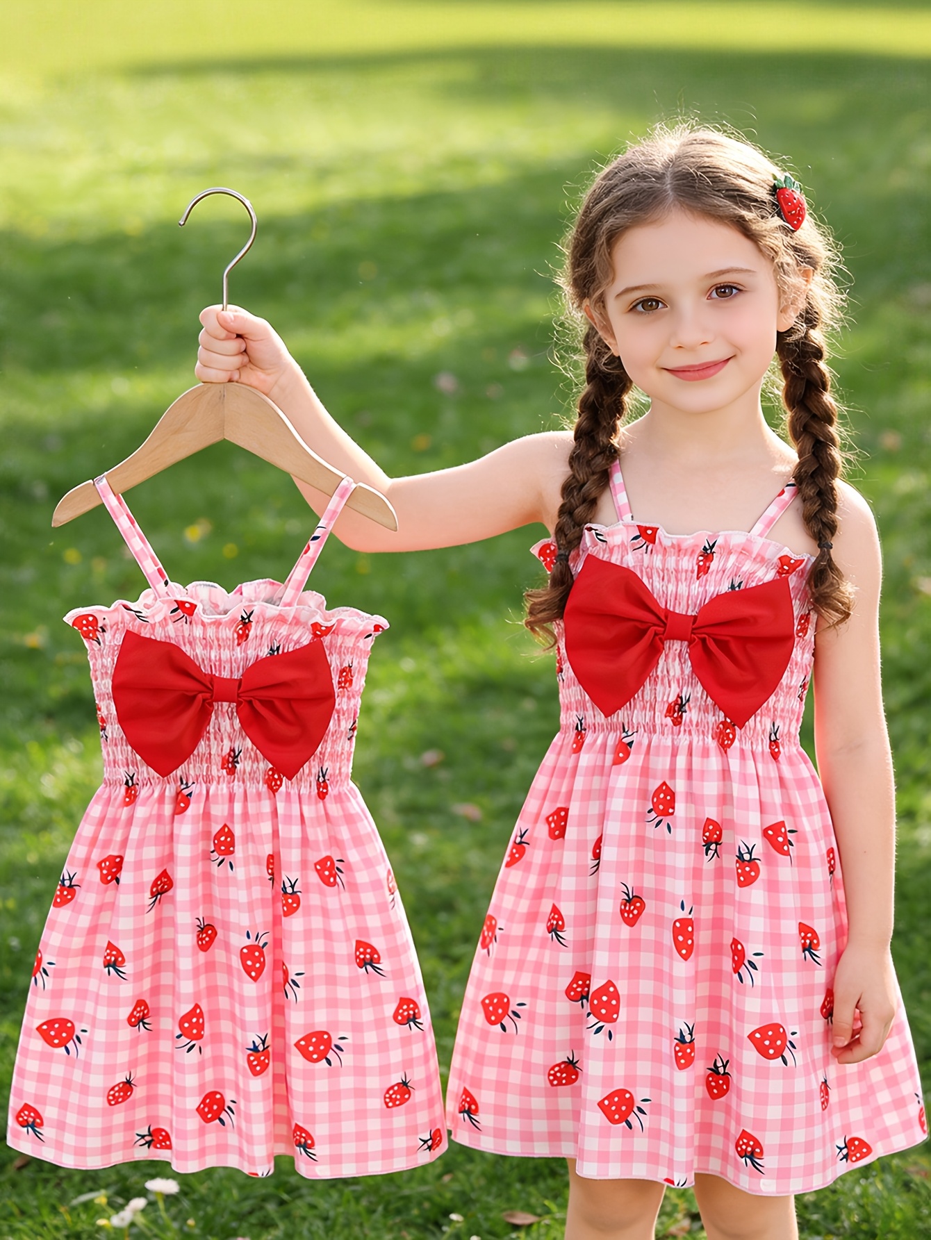 girls summer dress small strawberry print cute - Temu Germany
