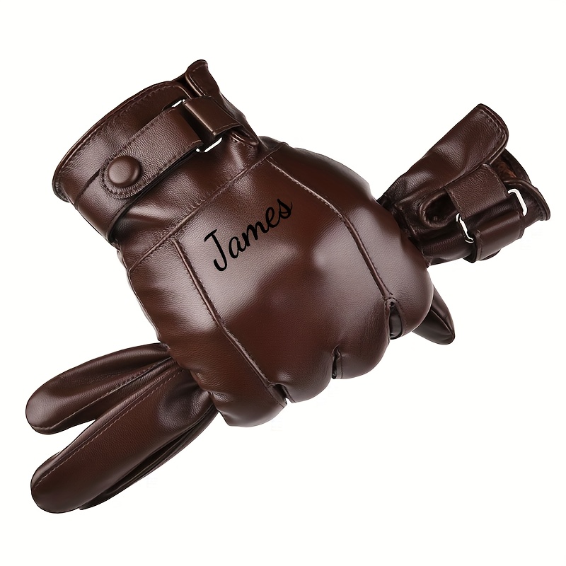 TEMU Personalized Custom-made Pair Of Gloves, Touchscreen Compatible, Warm Winter Gloves For Riding, Driving, And Skiing—stylish And Cool, Choice For