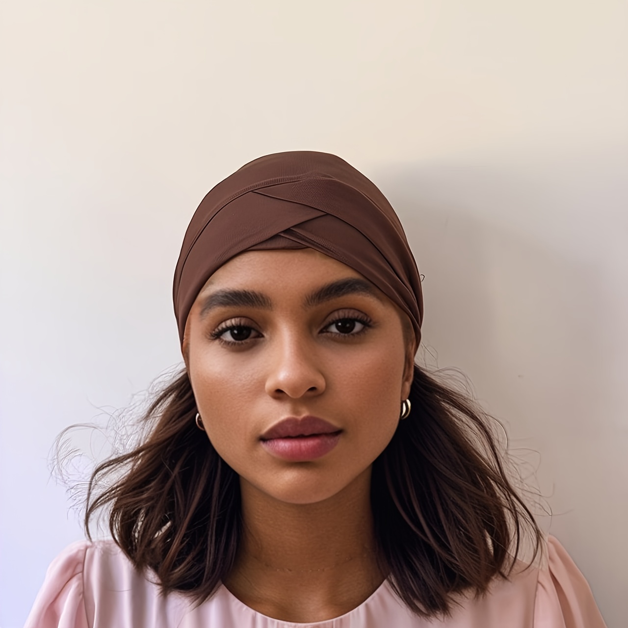 Women's Adjustable Double-Layer Head Wrap Scarf, Comfortable & Versatile