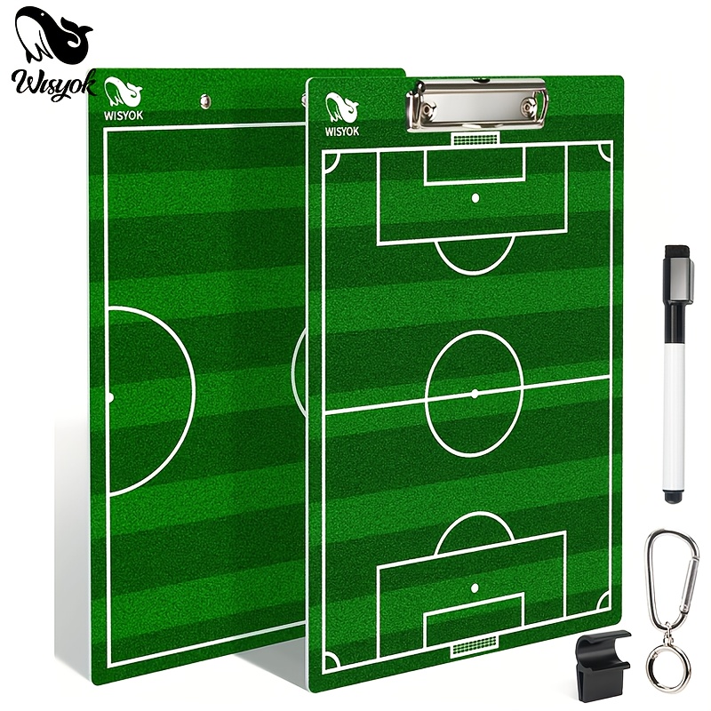 

Wisyok Double-sided Dry Erase Soccer Clipboard, Universal Pvc Sports Board With Conceal Hook & Hanging Hook, Ideal For Valentine's Day, Easter, Thanksgiving, Christmas, Halloween Gifts