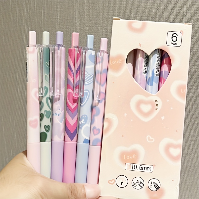 

6pcs, Gel Pen, Back To School, School Supplies, Kawaii Stationery, Colors For School, Markers, Stationery, Writing Pens, Colored Markers