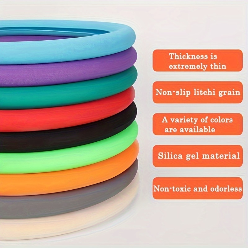 

Thin, Non-slip Silicone Steering Wheel Cover - Available In A Variety Of Colors