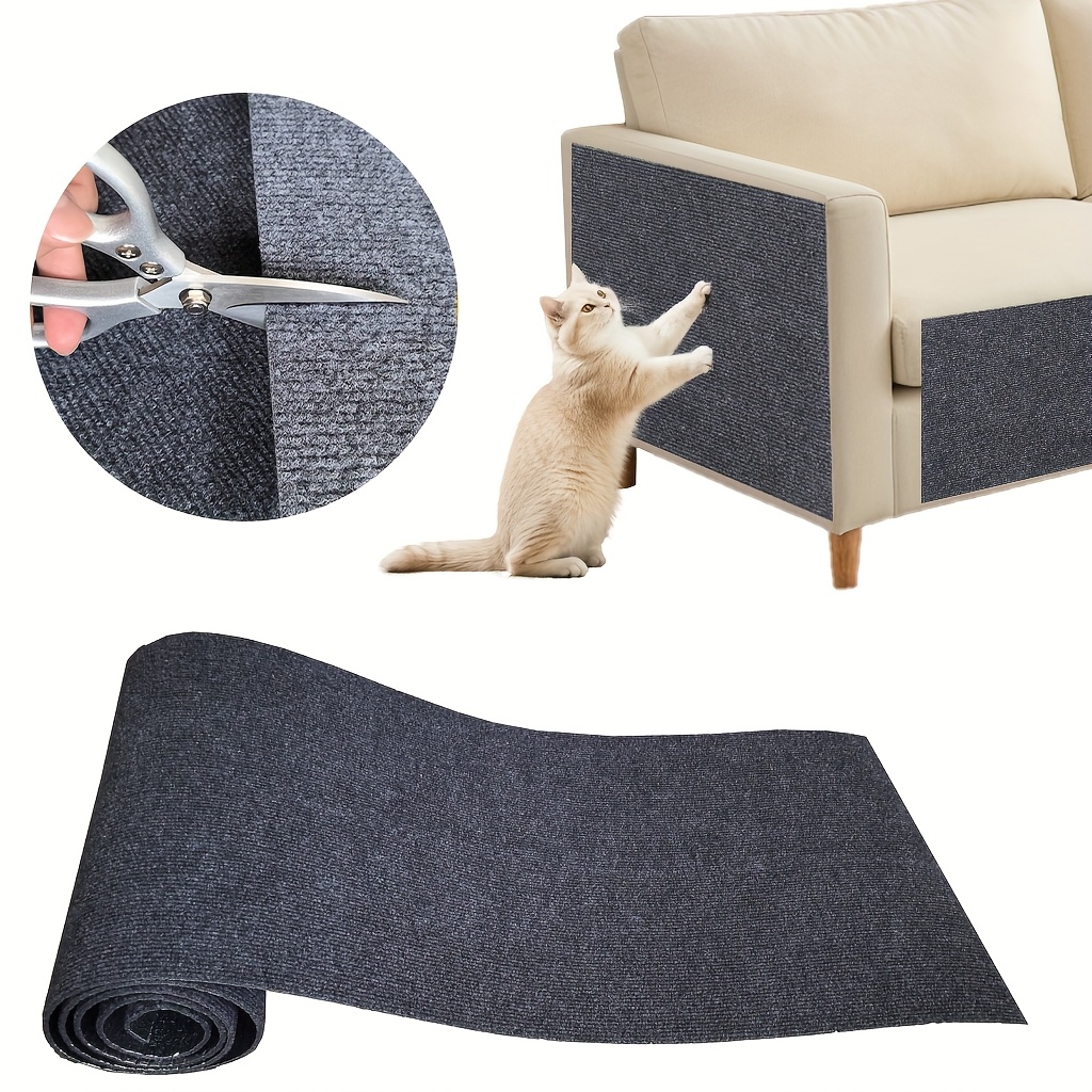 TEMU Cat Scratchers For Indoor Cats Cat Scratching Mat Self Adhesive Scratch Resistant Felt Mat For Walls And Furniture Polyester Material - Multi