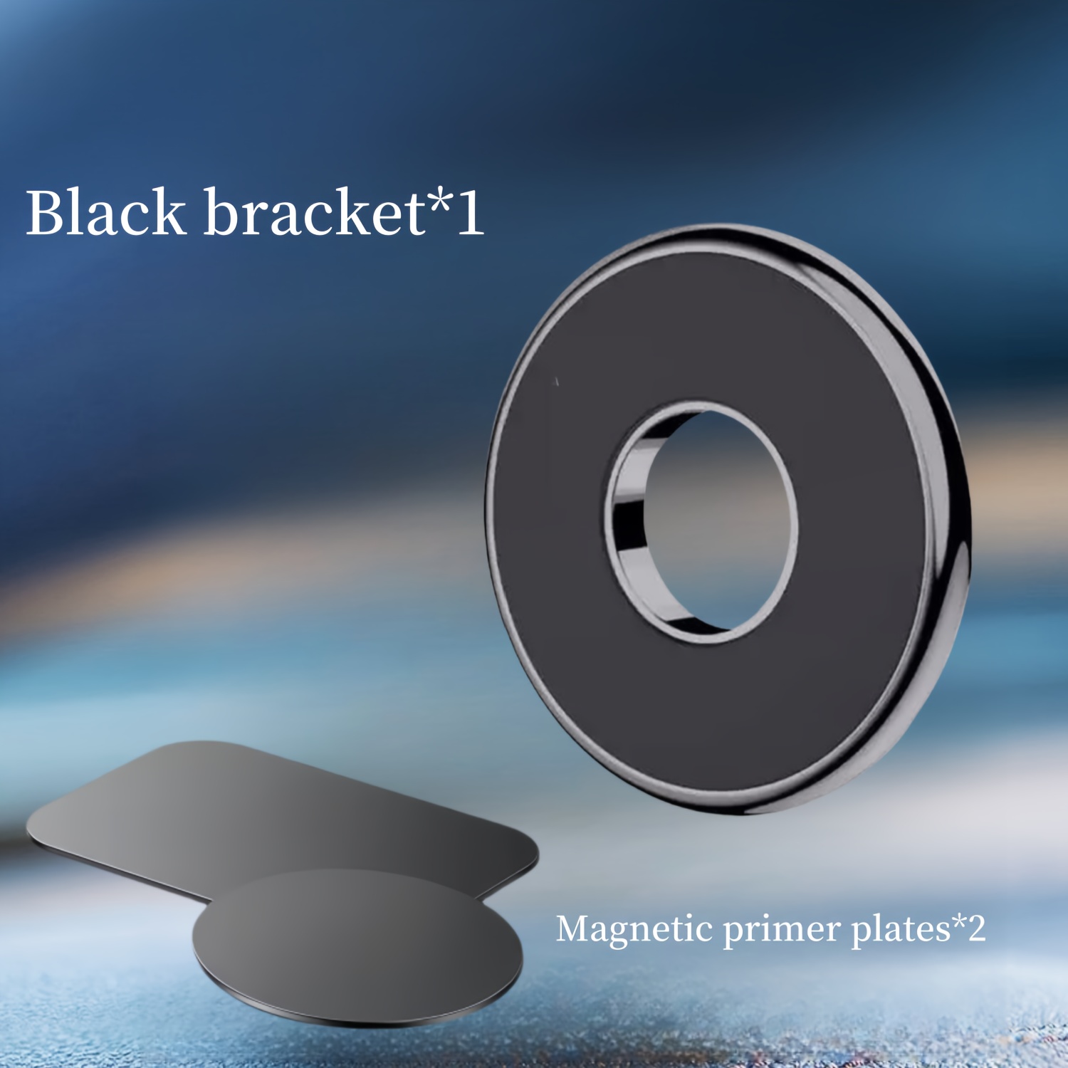 Image of Magnetic Car Phone Holder - Premium Metal Aluminum Alloy Round Ring Sticker Strong Magnetic Phone Navigation Bracket With Magnetic Sheet For And As A Gift