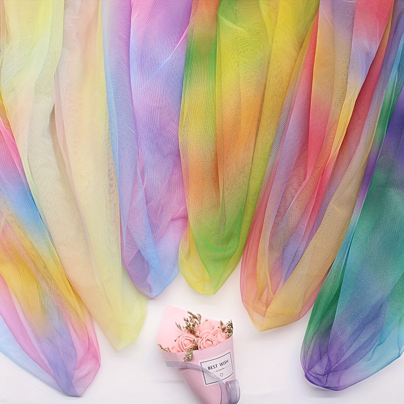 

Rainbow Tulle Fabric By Yhougel - 150cm X 1 Yard, Diy Skirts, Dresses & Party Decorations