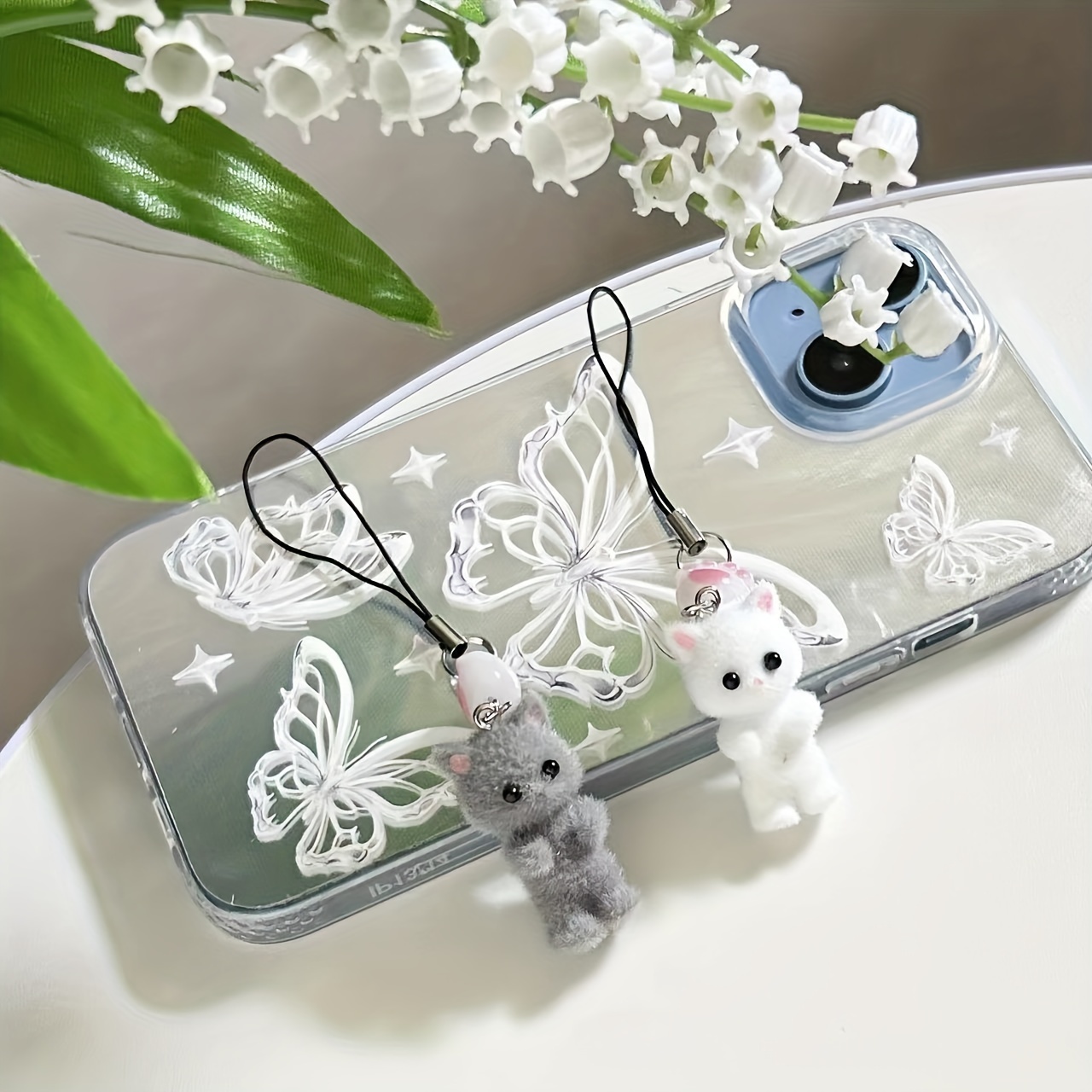 

Cute Mini Cat Phone Charm Lanyard, Kawaii Smartphone Hanging Accessory, Bag Pendant - Main Material: Other