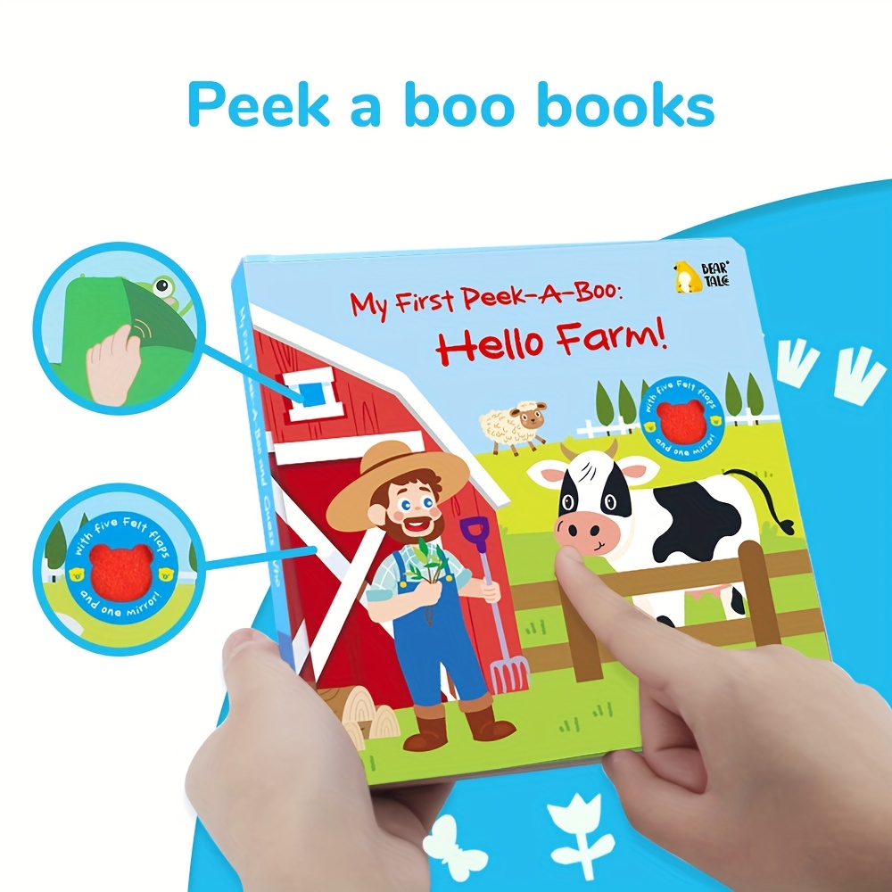 My First Peek-a-Boo And Guess Who Felt Flaps Book, Early Education Children Book, Filled With Adorable Farm Animals, a Perfect Book To Share With Very Little Ones