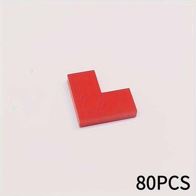 80pcs 2x2L Low Wall Flat Corner Bricks for MOC 147219