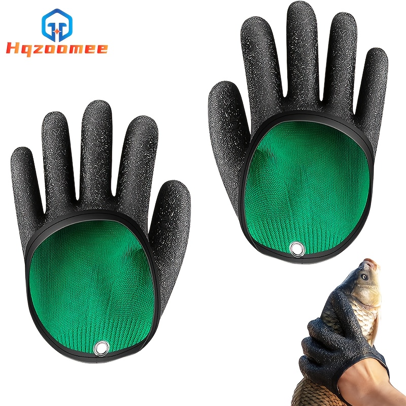 

Hqzoomee Fishing Gloves Fishing Catching Gloves Non-slip Fisherman Protect Fishing Puncture Proof Gloves Fisherman Professional Catch Fish Gloves Fishing Accessories Gear, Without Battery