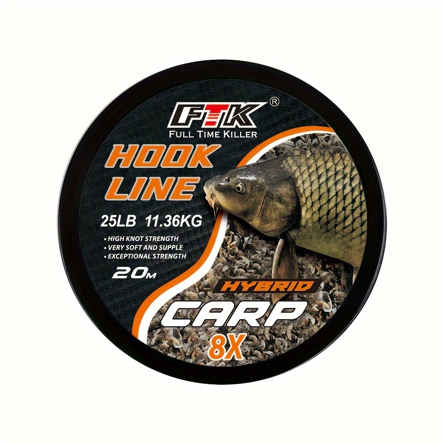 Image of Ftk 20m/8x Fishing Line For Carp - Amazing - No Stretch - Diameter - Essential!