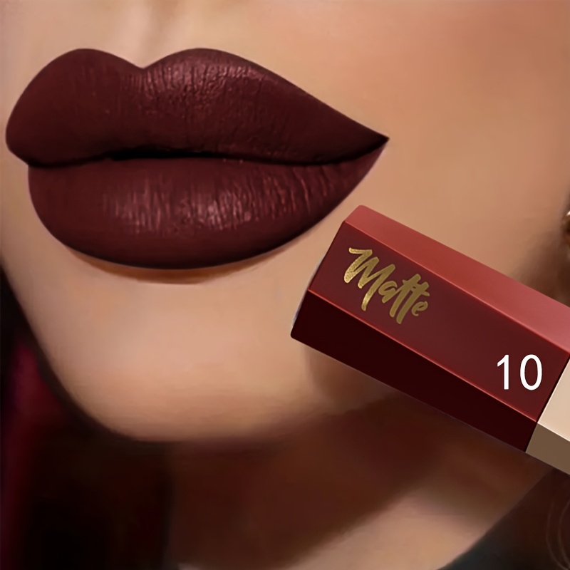 Pudaier Waterproof Matte Velvet Lip Gloss Long-Lasting Nude Shades in 13 Colors