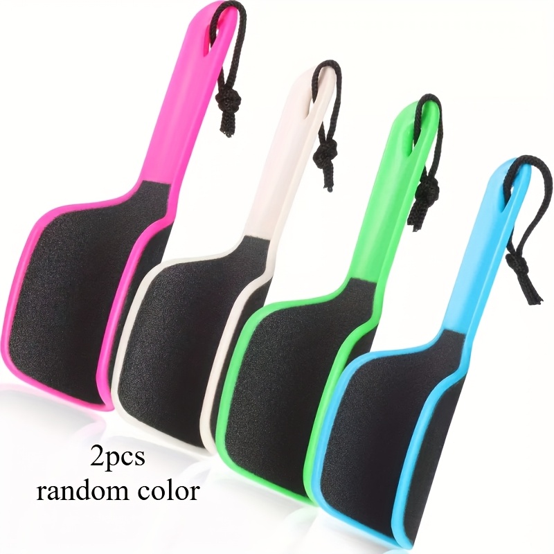 2pcs Exfoliating Exfoliating Stainless Steel Brush Multi-functional Pedicure And Foot Grinding Tool, Random Color