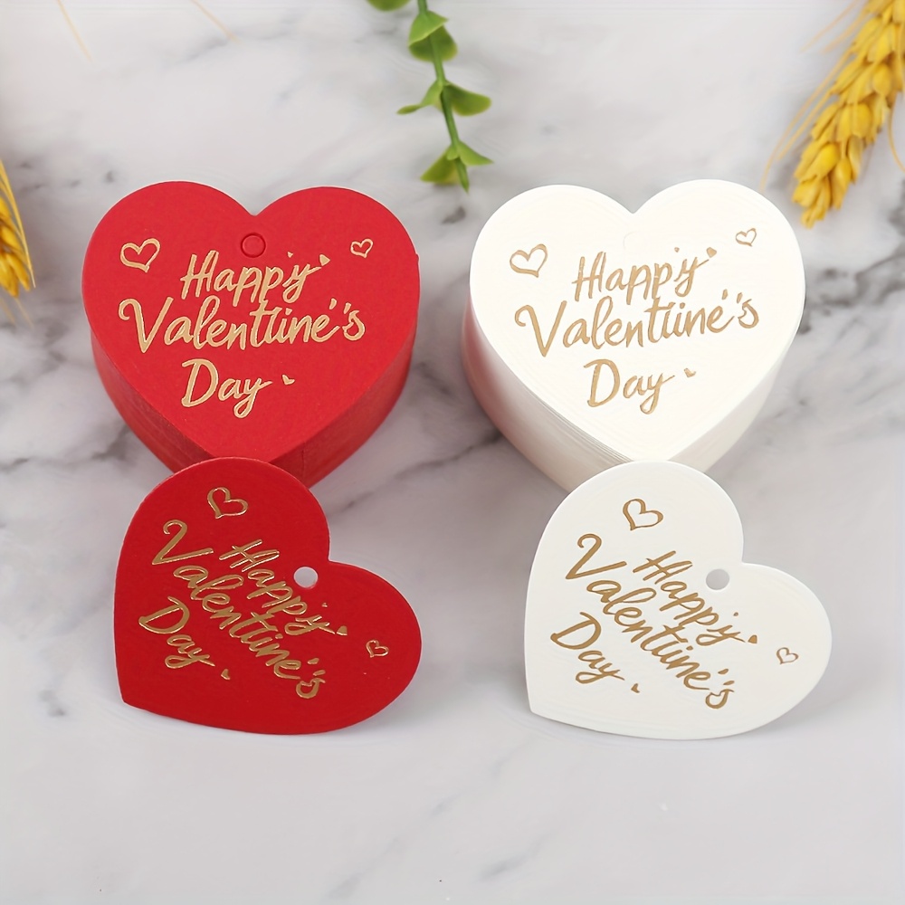 

Valentine's Day Hanging Card With Hot Stamping Valentine's Day Gift Packaging Hanging Card Valentine's Day Label, Gold Foil Gift Card Label, Valentine's Day Gift