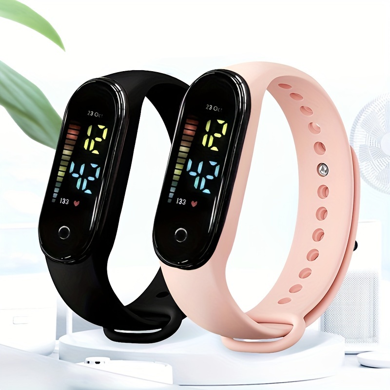 12pcs Cool Colorful LED Bar Series Watches Set