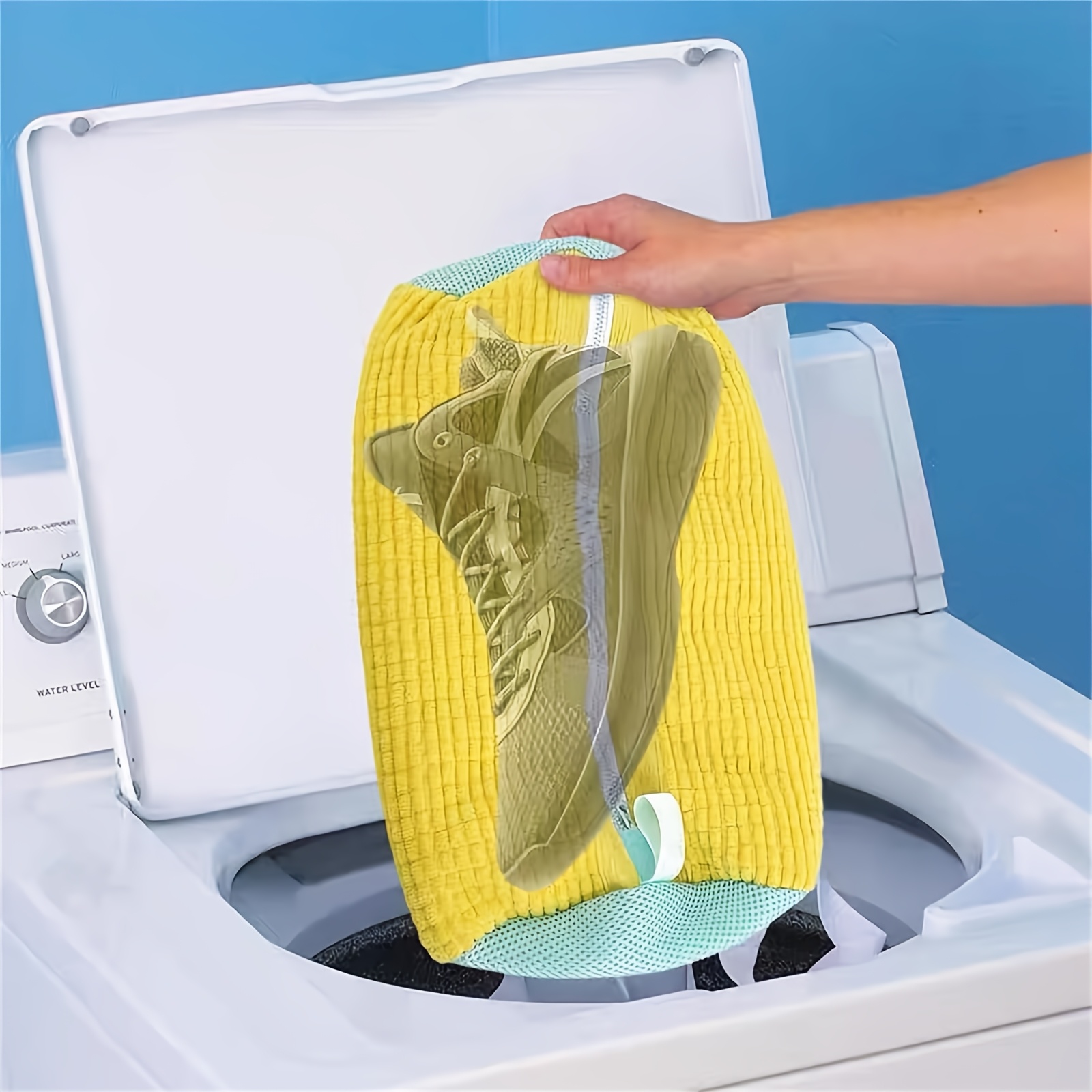 

Shoe Wash Bag With Zipper - Anti-deformation Polyester Laundry Protector For Shoes, Ideal For Use, Laundry Bags