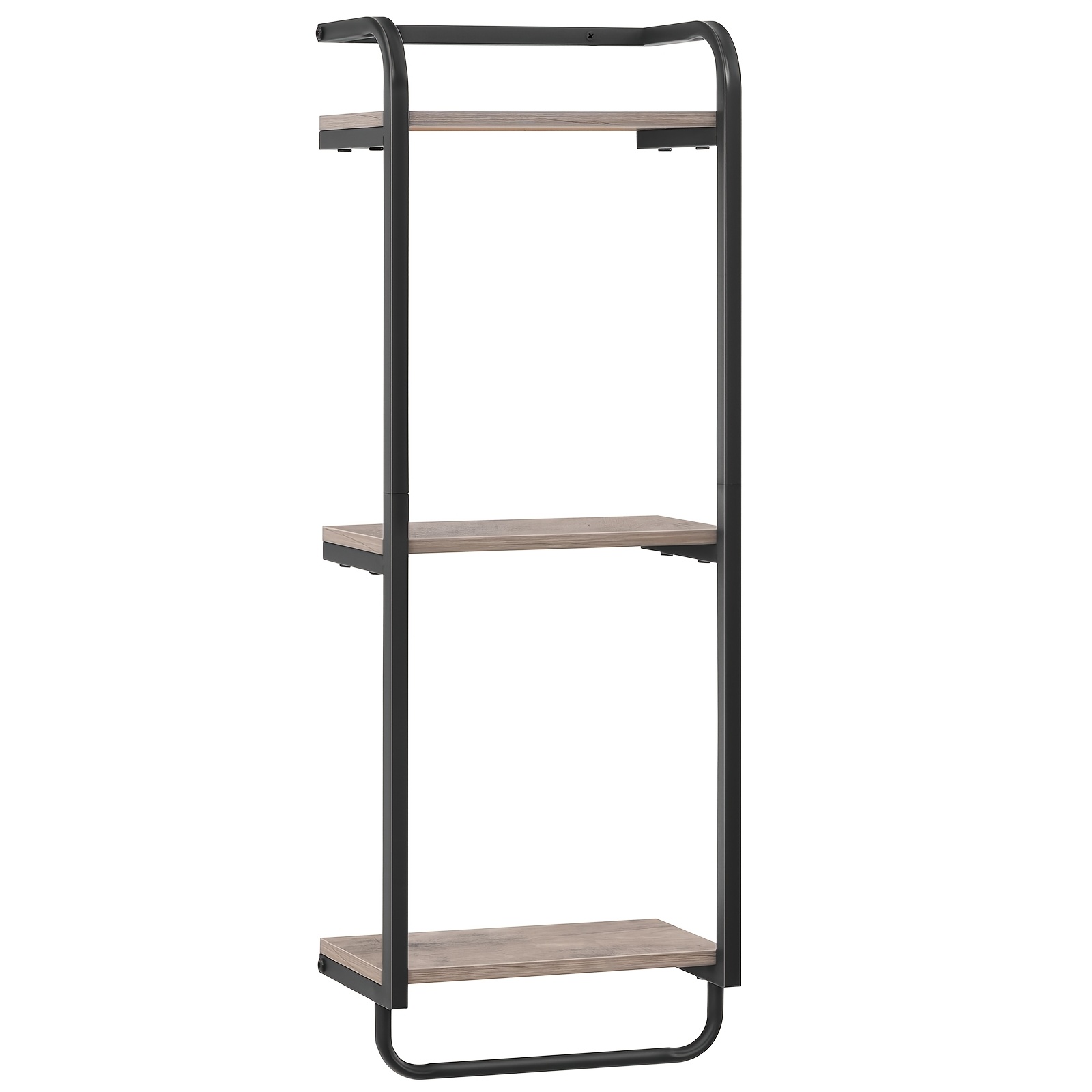 TEMU Three-tier Wall-mounted Towel Rack, Suitable For Bathrooms, With Hanging Rod, Space-saving Design, Can Store Towels, Toilet Paper And Other