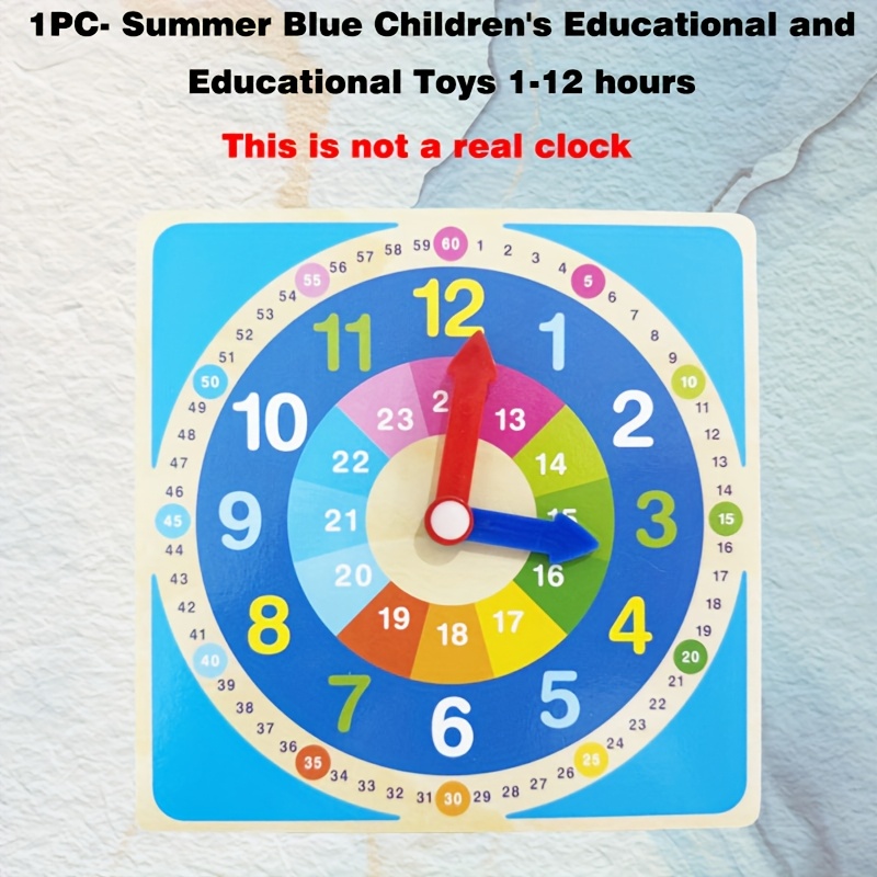 | | Puzzle | Science Education | And Minute Hand Teaching Clock, Clear On Dial, Vibrant Colors. Children Can Manually Move Hands, Simulating Time Movement (random Color)