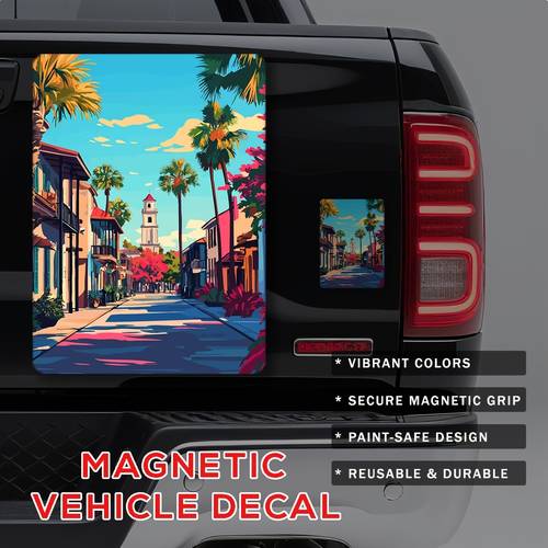 a modern florida summer magnet sticker featuring 2d flat printing its a unique halloween and christmas gift suitable for refrigerator magnets bumper stickers and vehicle decoration stickers