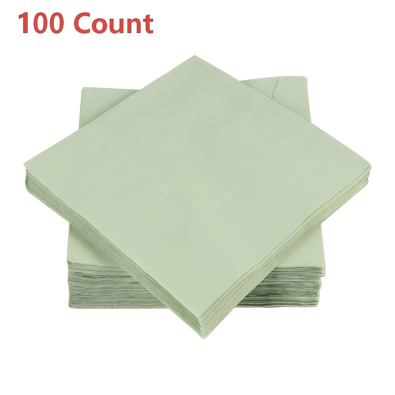 E-shop 50/100 Stück Servietten, 2-lagige Dessertservietten, 5 x 5 Zoll gefaltet, Einweg-Servietten für Abendessen, Hochzeit, Geburtstagsfeier, Braut,