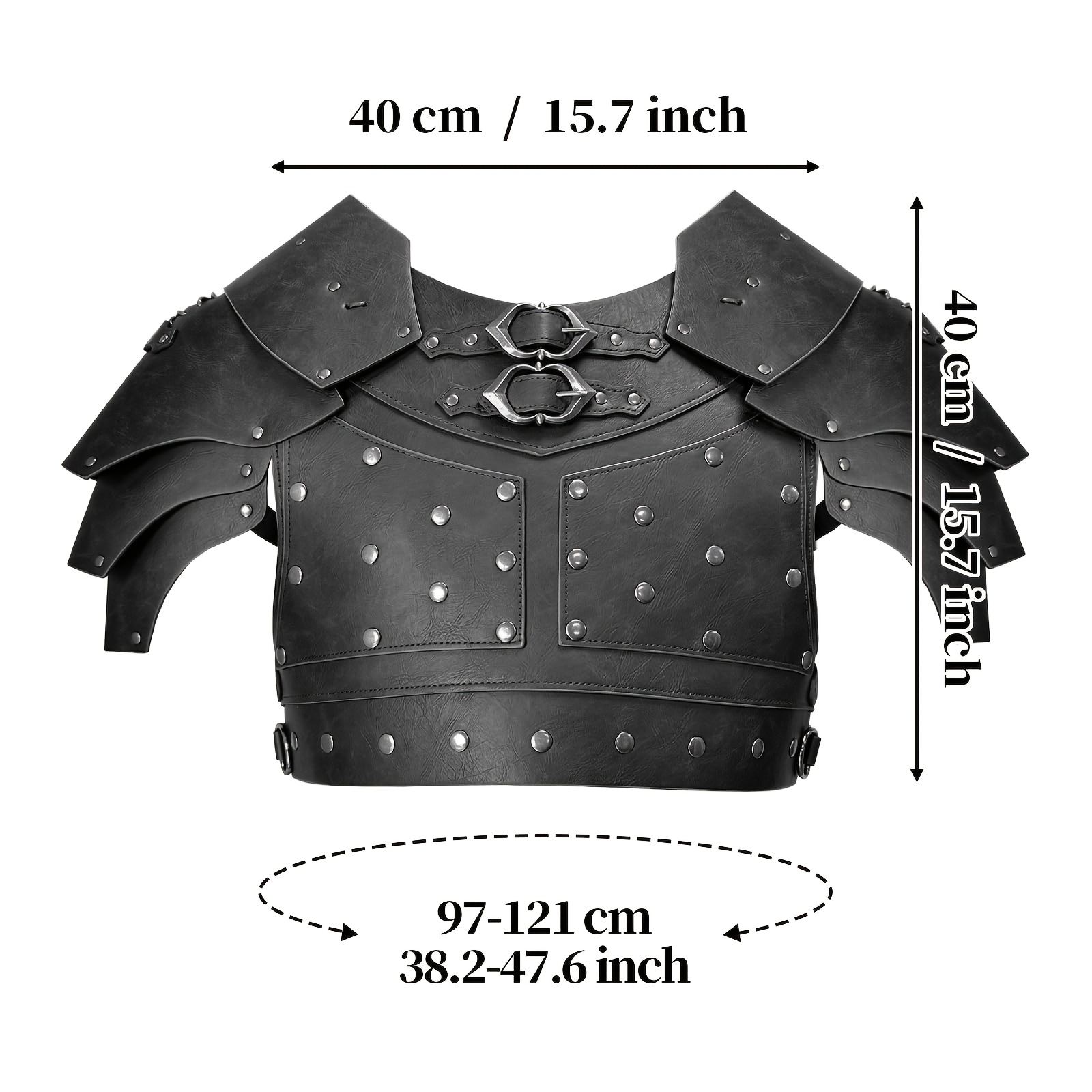 Adjustable Medieval Faux Leather Chest Armor for Cosplay