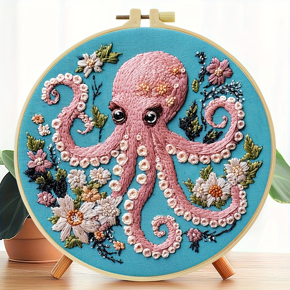 TEMU A Single Embroidery Set Measuring 20x20cm/7.9x7.9 Inches Featuring An Underwater , Perfect For Novices And Experienced Crafters. This Handmade