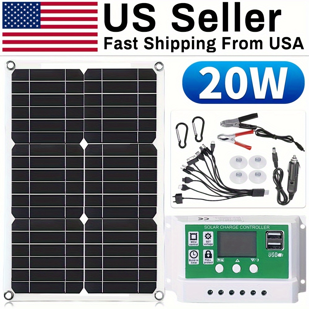 

Solar Panel Kit Battery Charger With Controller Boat