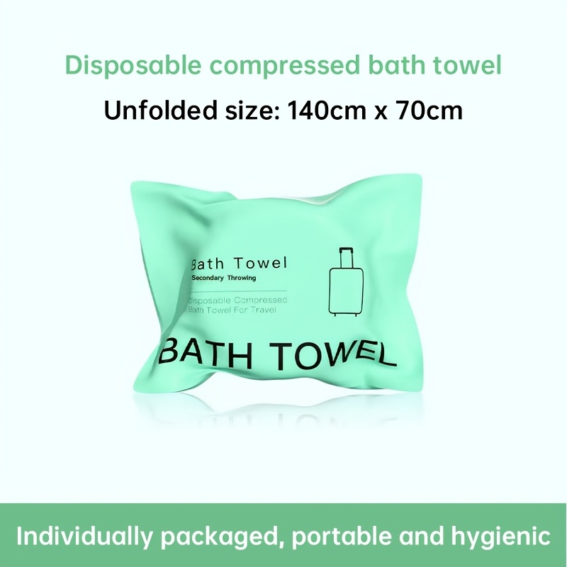TEMU 2pcs Bath Towel Set - Thick, Quick-drying Travel Towels, Individually Packed, High-absorbency Microfiber - Ideal For Gyms, Spas, Hotels, And