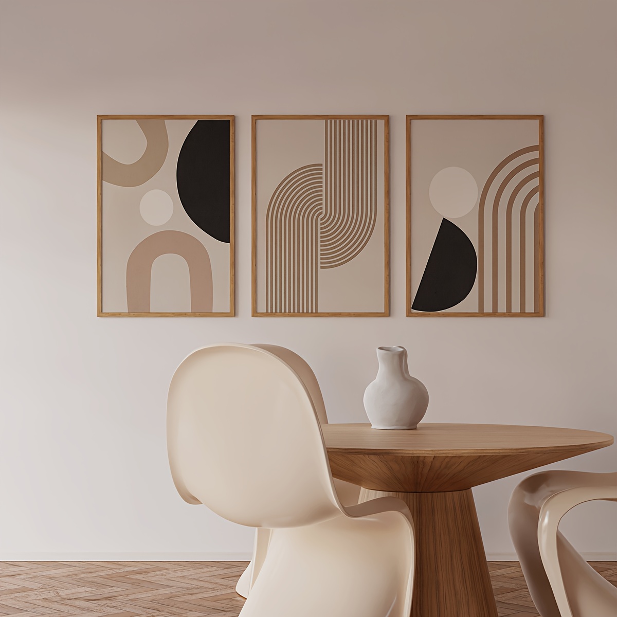 Set Mit 3 Botanischen Wandbildern Im Boho-Stil – Je 30,5x40,6 Cm, Erdfarben, Minimalistisch, Für Wohnzimmer, Schlafzimmer & Bad