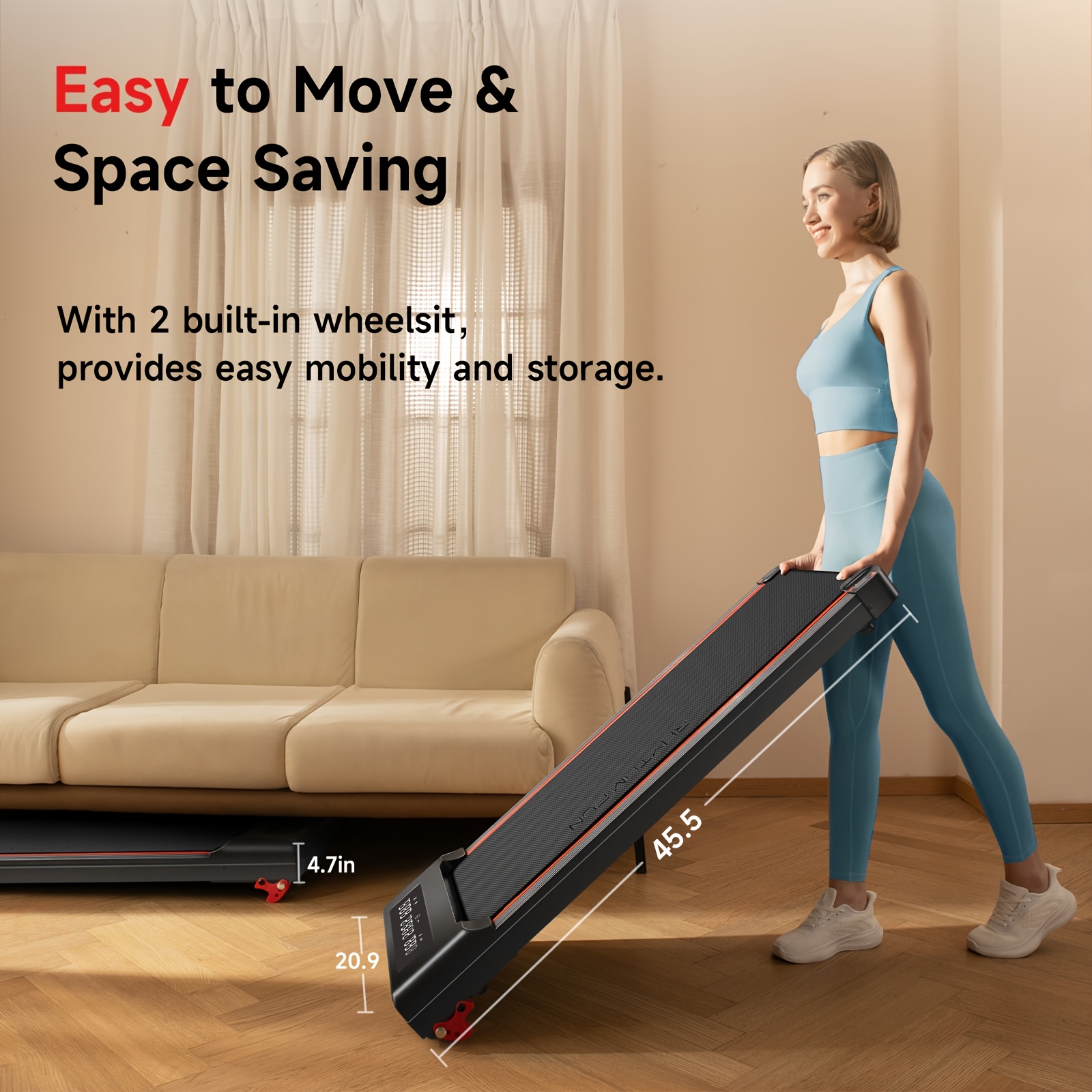 incline walking pad treadmill walking pad incline 300 lbs Temu