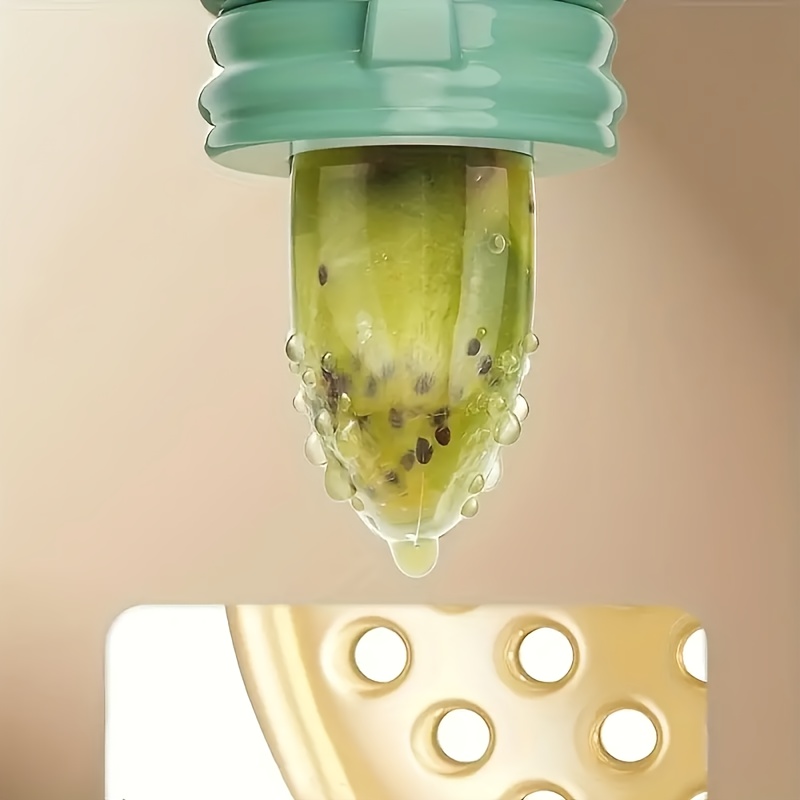 1pc Youngsters Fruit & Vegetable Feeder with Silicone Mesh, Cartoon Lion Fresh Food Feeder Soothing Item, Juice Feeding Teething Utensils