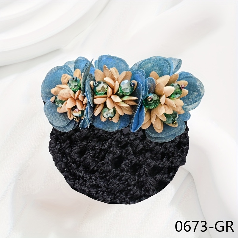Vintage Beaded Floral Hairbun Cover Hair Accessory Vintage Beaded Floral Hairbun Cover Hair Accessory - Etsy Canada main image 4
