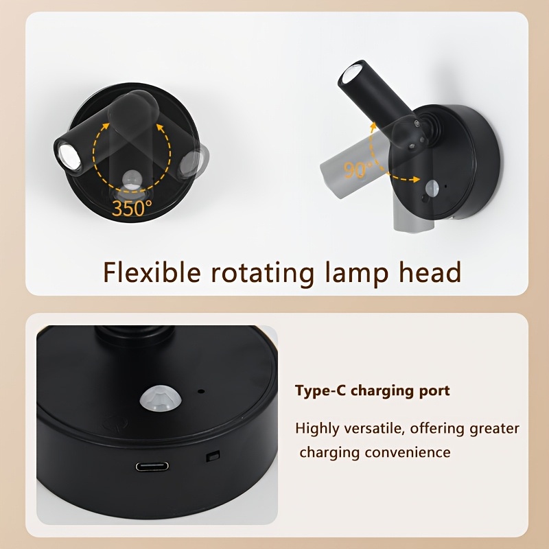 3-Color LED Smart Motion Sensor Light, USB Night Light