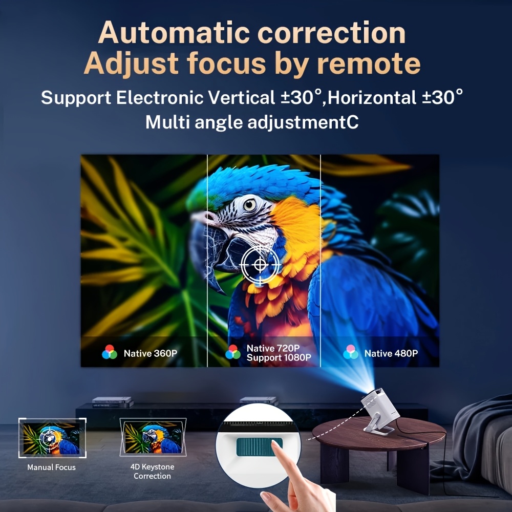 Mini Smart Video Projector with Built-In Apps