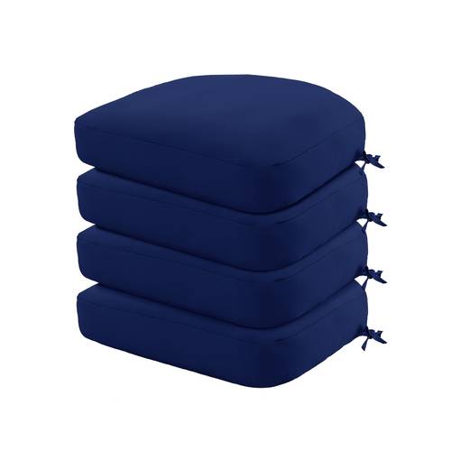 outdoor cushions for patio furniture set of 2 4 19 x 19 x 3 large size waterproof seat cushions thick chair pads removable washable cover with non slip straps for garden patio dining