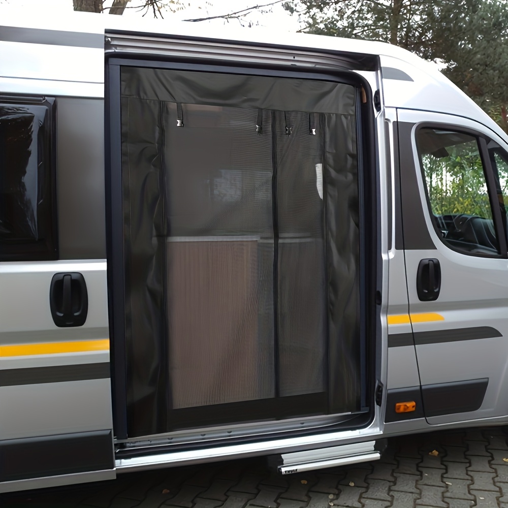 TEMU Moustiquaire de porte latérale pour camping-car, rideau et couverture de fenêtre à fermeture éclair pour caravane, facile à installer et à
