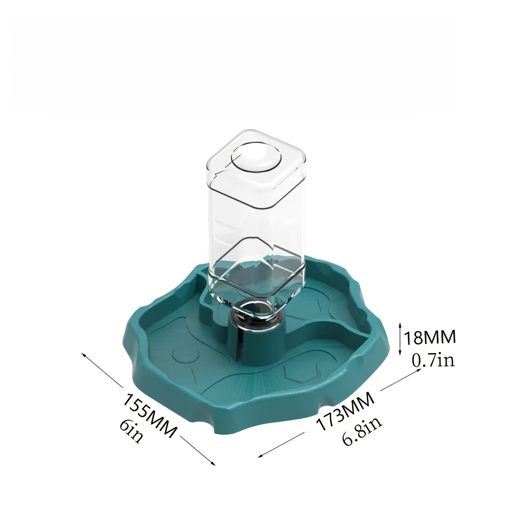 Image of 2in 1 Reptile Feeder, Reptile Water And Food Dish With Bottle, Automatic Filling Bowl, Automatic Feeder For Tortoises, Hermit Crabs, Turtles, Bearded Dragons, Lizards, Geckos, Frogs And Other Reptiles
