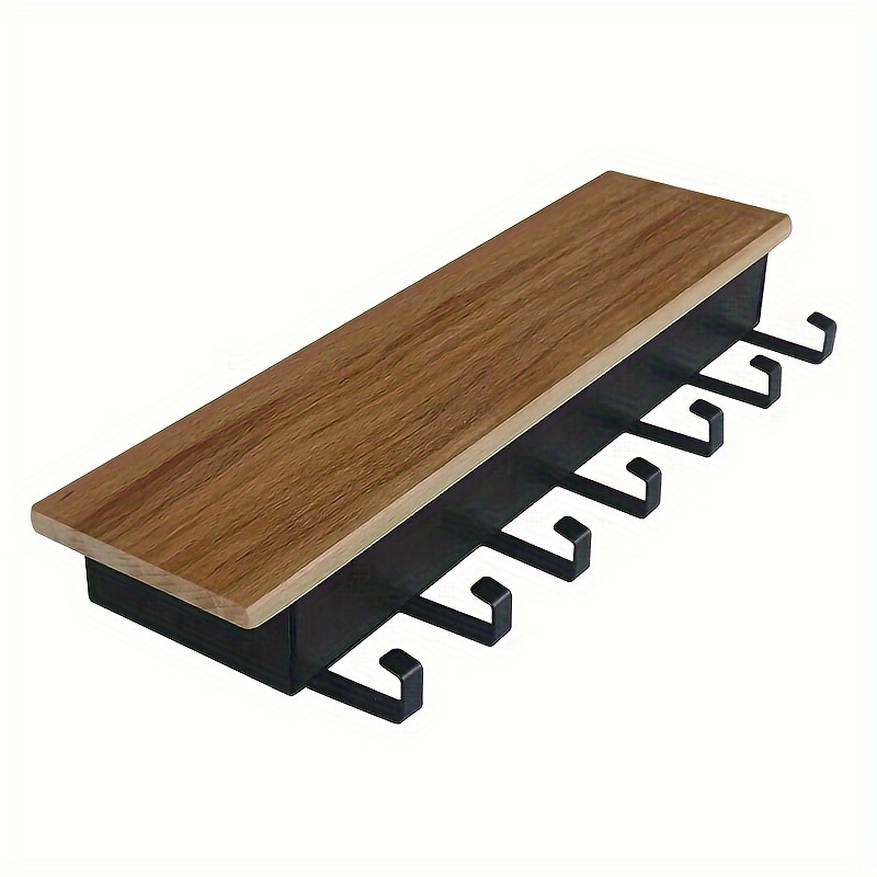 Easy-install Solid Wood Key Hook - Polished Finish, Wall-mounted Storage For Entryway Keys & Decor