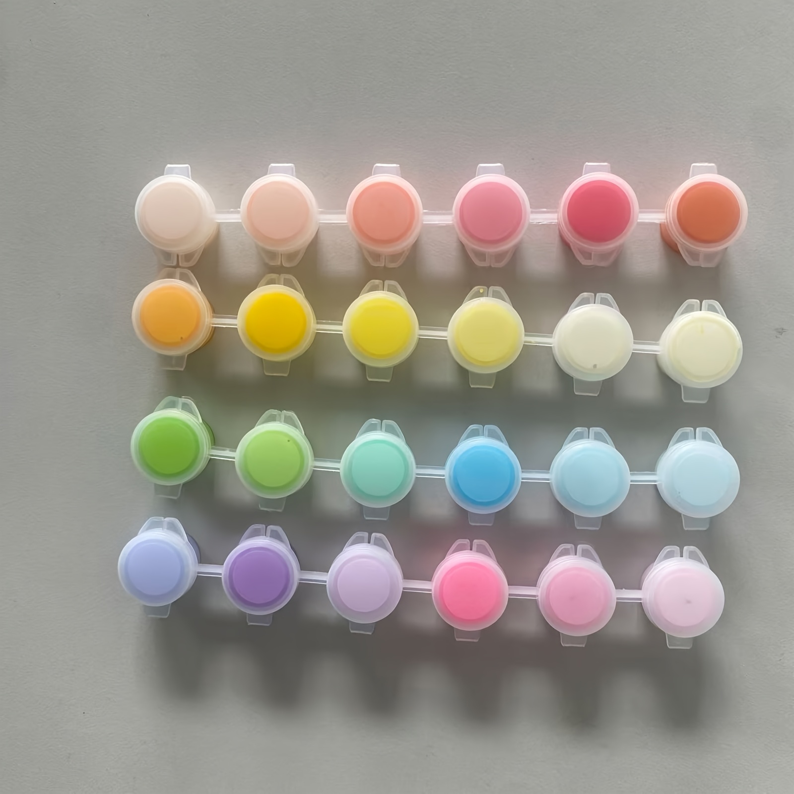 Image of 24-color Macaron Acrylic Paint, Perfect For Plaster Crafts, Rock Crafts, Canvas, Wood, And Textiles. Waterproof, Quick-drying, Anti-fading, Artist's Gift Christmas Halloween Gift