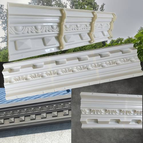 3pcs european villa exterior molding system with clips plastic cornice panel suitable for cast in place cement cornices architectural shuttering for walls doors diy friendly for renovation building