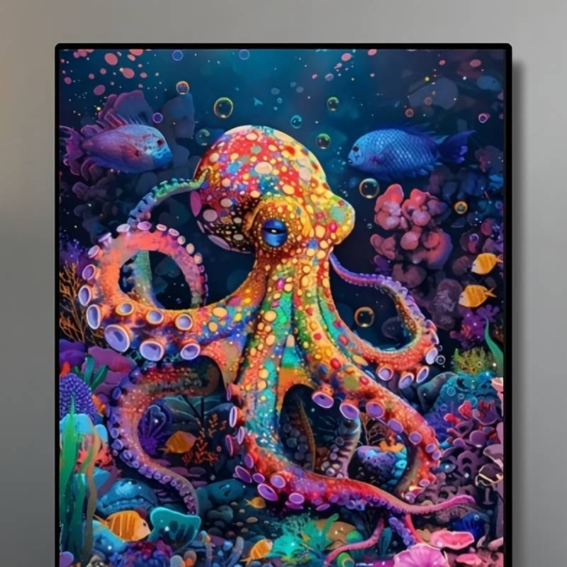 

30*40cm/11.8*15.7in Octopus Full Diamond Mosaic Art Pictures 5d Diy Handmade Gift Home Decoration