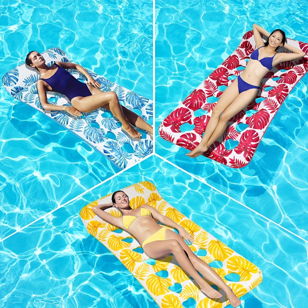 1 pieza de silla de sol inflable con agua, cojín de flotador de piscina estilo hawaiano, suministros para fiestas   en casa