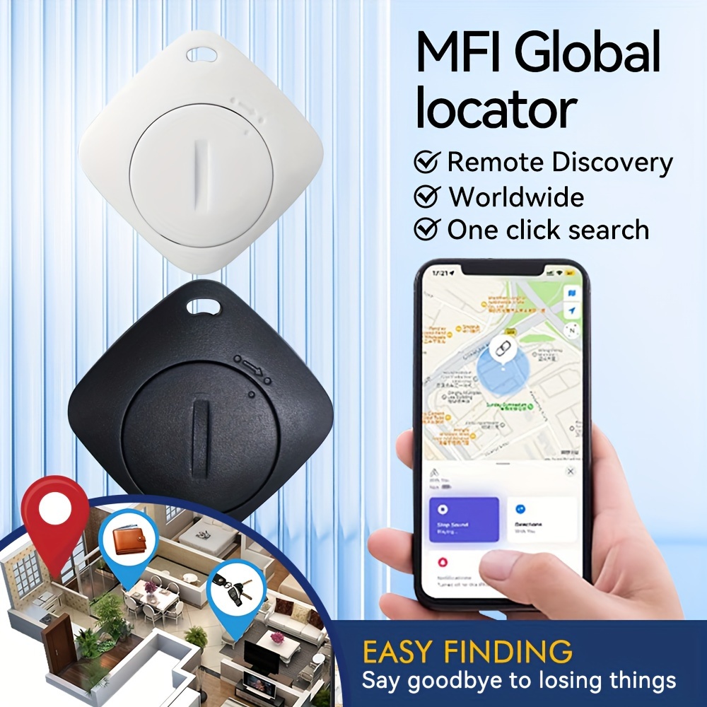 Buscador de llaves: rastreador inteligente de llaves Bluetooth y  localizador de artículos compatible con Find My APP, Tracker para llaves,  carteras
