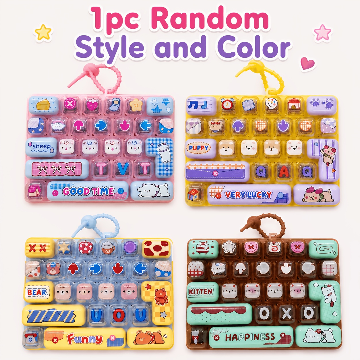 TEMU Jouet de Touches de Clavier à Appuyer pour Enfants, Mini Jouet de Bureau de Couleur et de Style Aléatoires, Cadeau de Jeu Sensoriel au Design de