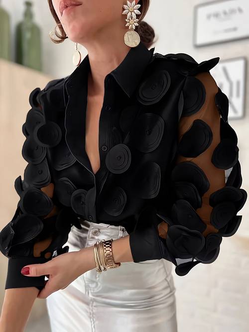 plus size womens 3d floral geometric print elegant regular fit long sleeve blouse burgundy purple machine washable spring summer fall top floral print blouse